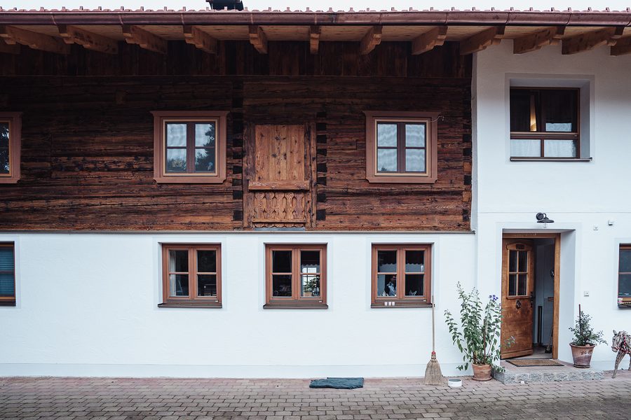 Behandelte Holzwand